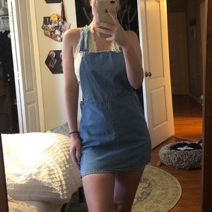 Denim overall dress